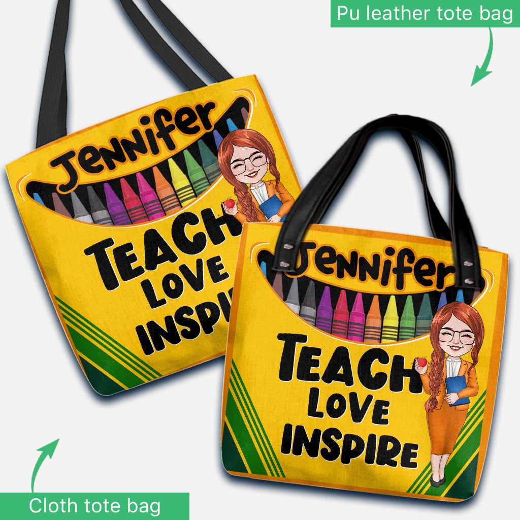 Personalized Teacher Pencil Bag - Teach Love Inspire – Stick'em Up Baby®