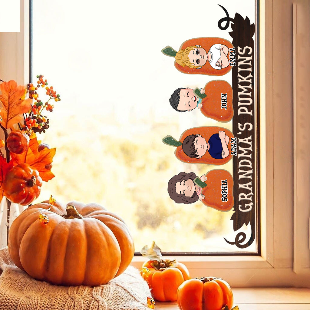 Grandma's Pumpkin - Personalized Grandma Decal Die Cut