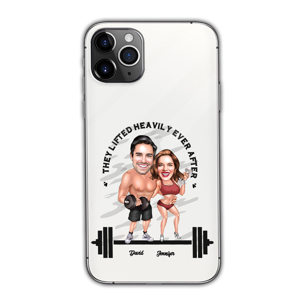 They Lifted Heavily Ever After - Personalized Fitness Clear Phone Case