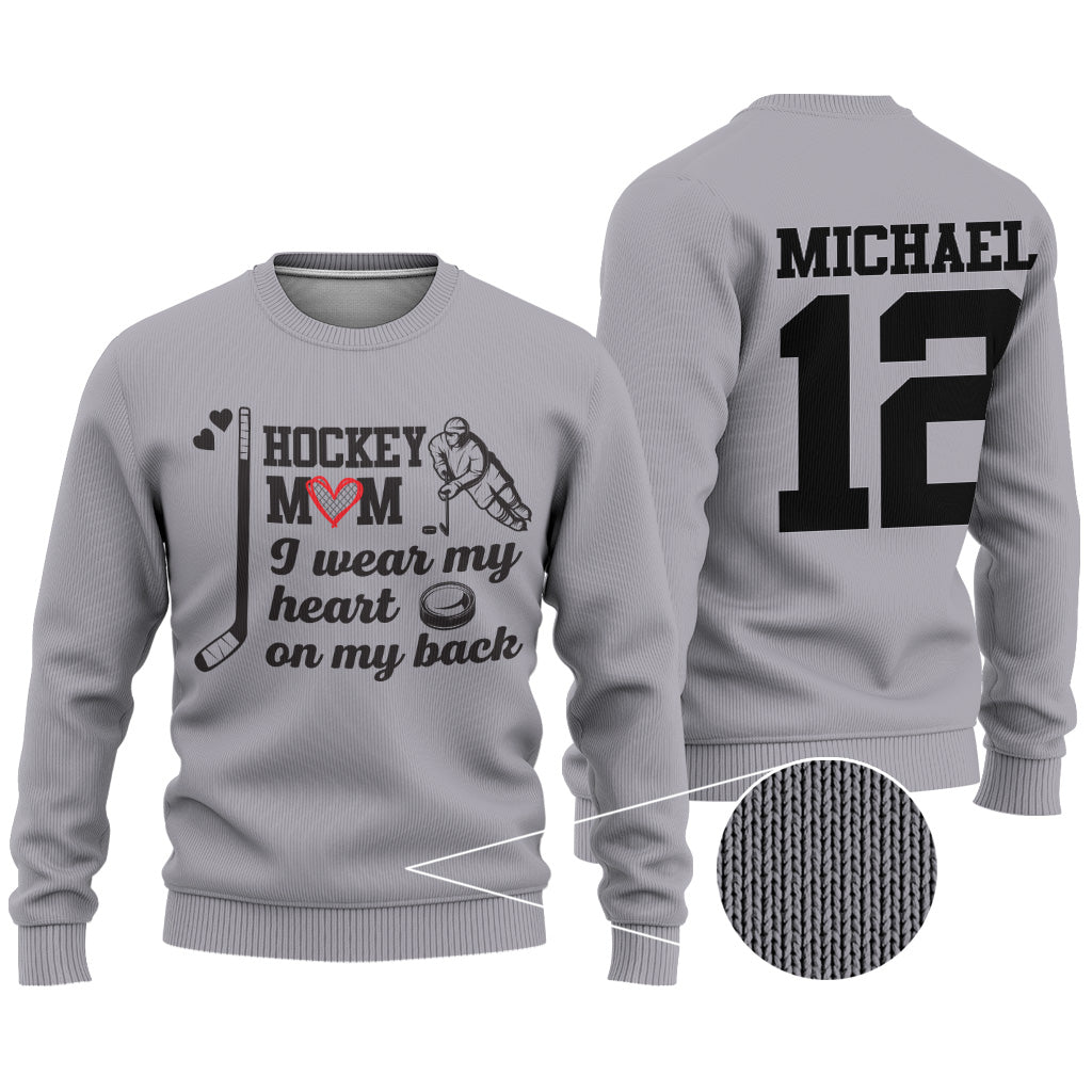 Hockey Mom - Personalized Hockey Ugly Sweater