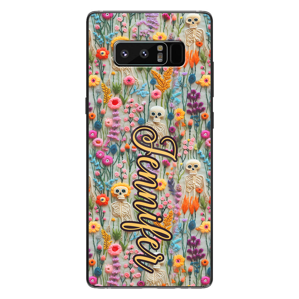 Floral Skeleton - Personalized Skull Phone Case