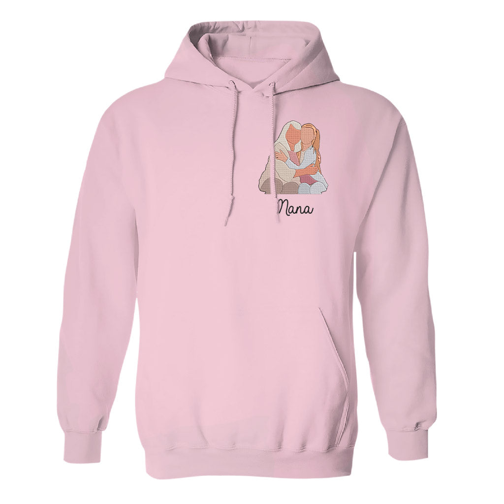 Custom 2D Photo - Personalized Grandma Embroidered Hoodie