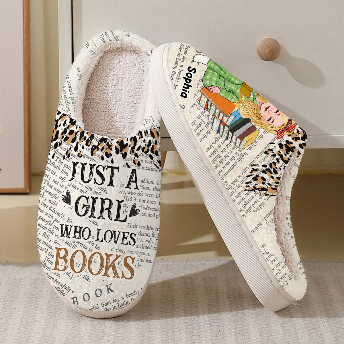 One More Chapter - Personalized Book Slippers