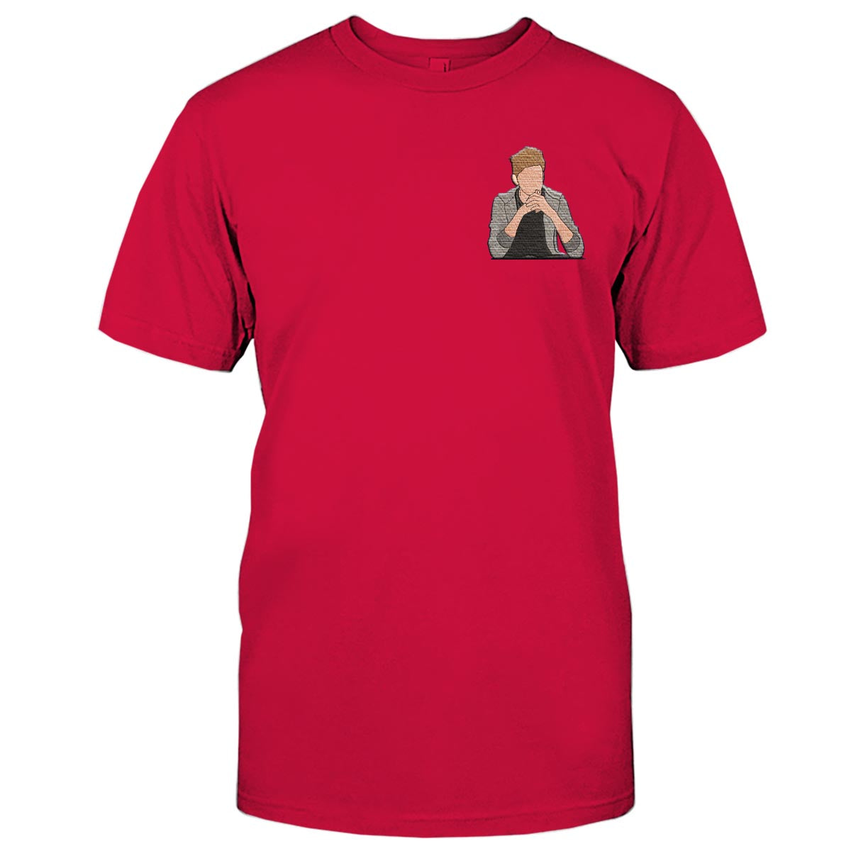 Custom 2D Photo - Personalized grandson Embroidered T-shirt