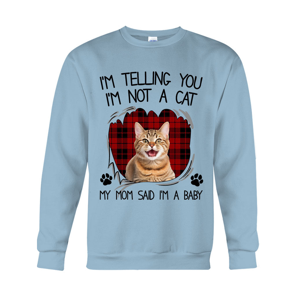 My Mom Said I'm A Baby - Personalized Cat T-shirt And Hoodie