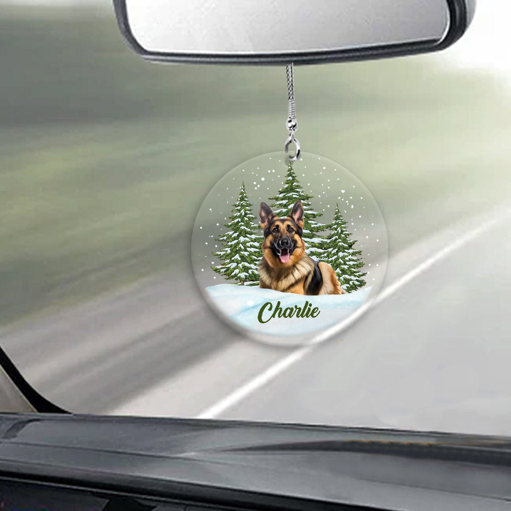 Merry Christmas - Personalized Dog Transparent Ornament