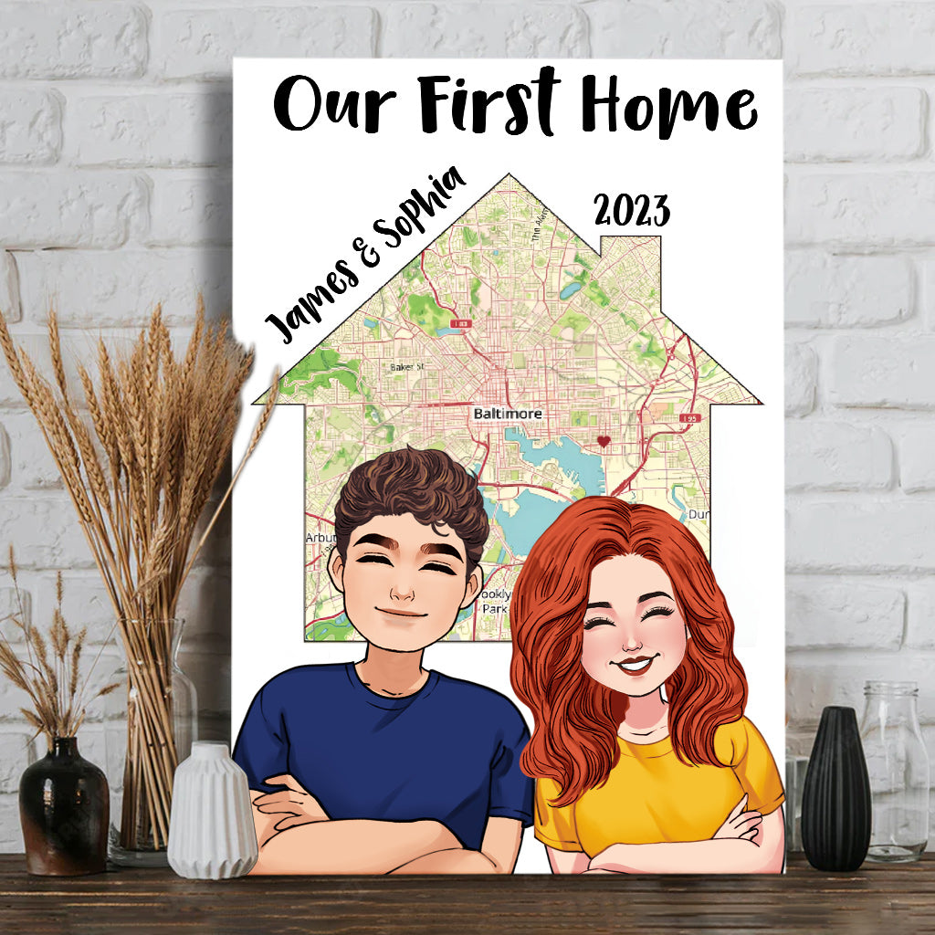 Where Are We? - Personalized Housewarming Canvas And Poster