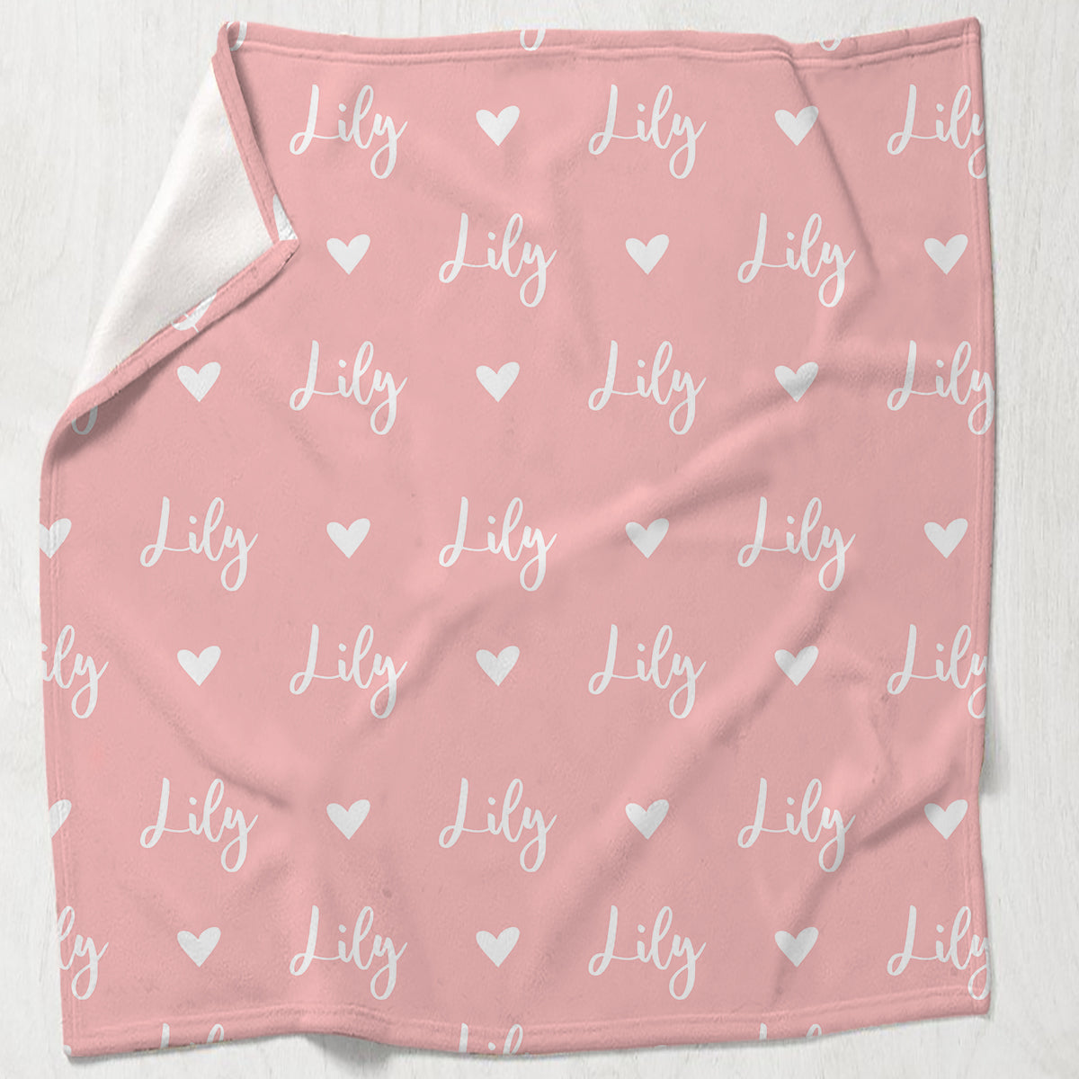 Custom Name Heart Pattern - Personalized Daughter Blanket