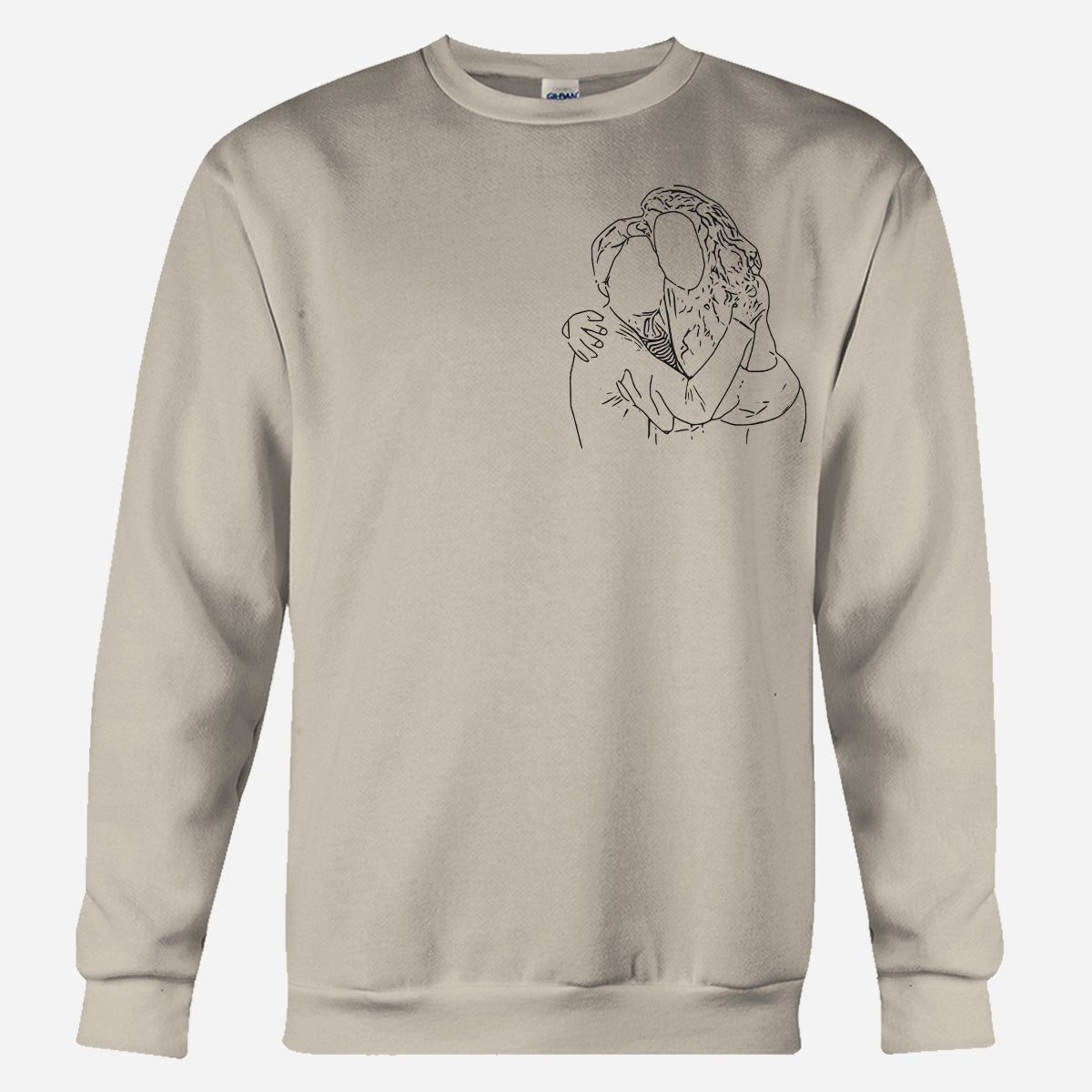 Custom Line Art - Personalized Grandma Embroidered Sweater