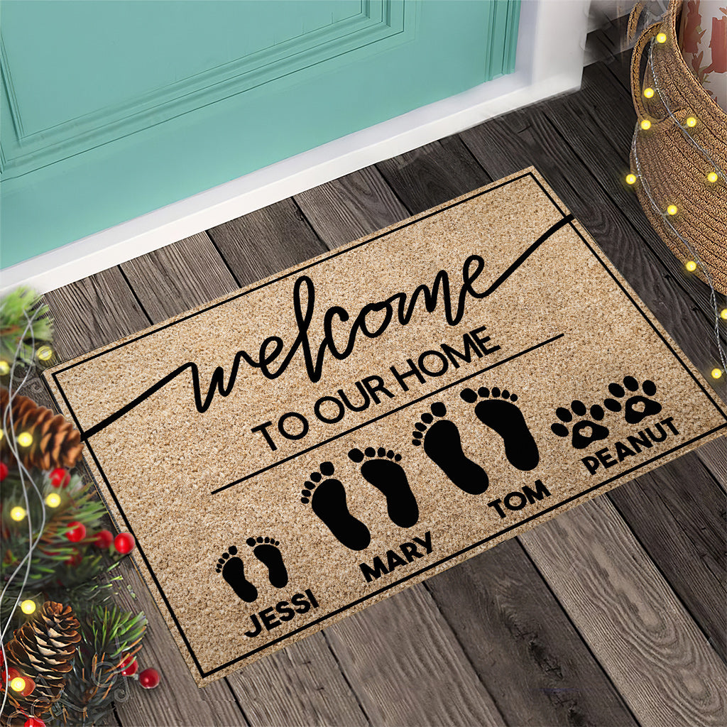 Welcome To Our Home - Personalized Housewarming Doormat