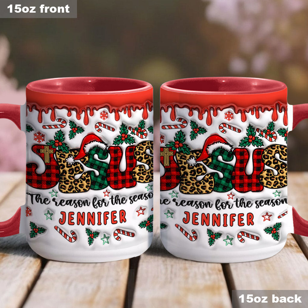 The Reason For The Season - Personalized Christian Accent Mug