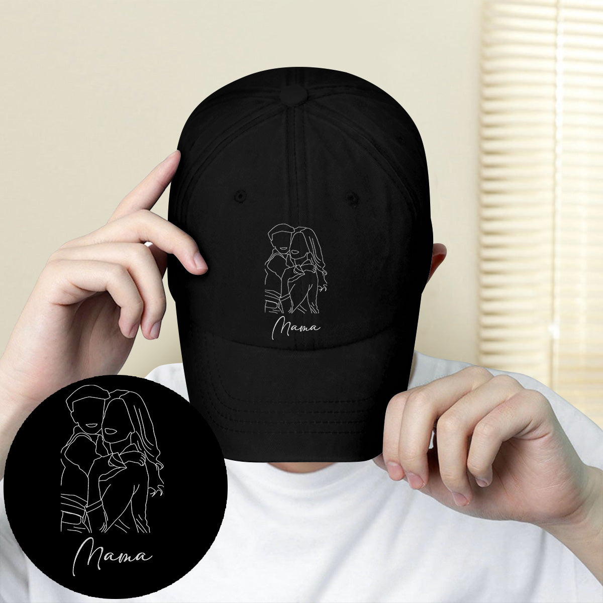 Custom Photo - Personalized Step Mom Embroidered Classic Cap