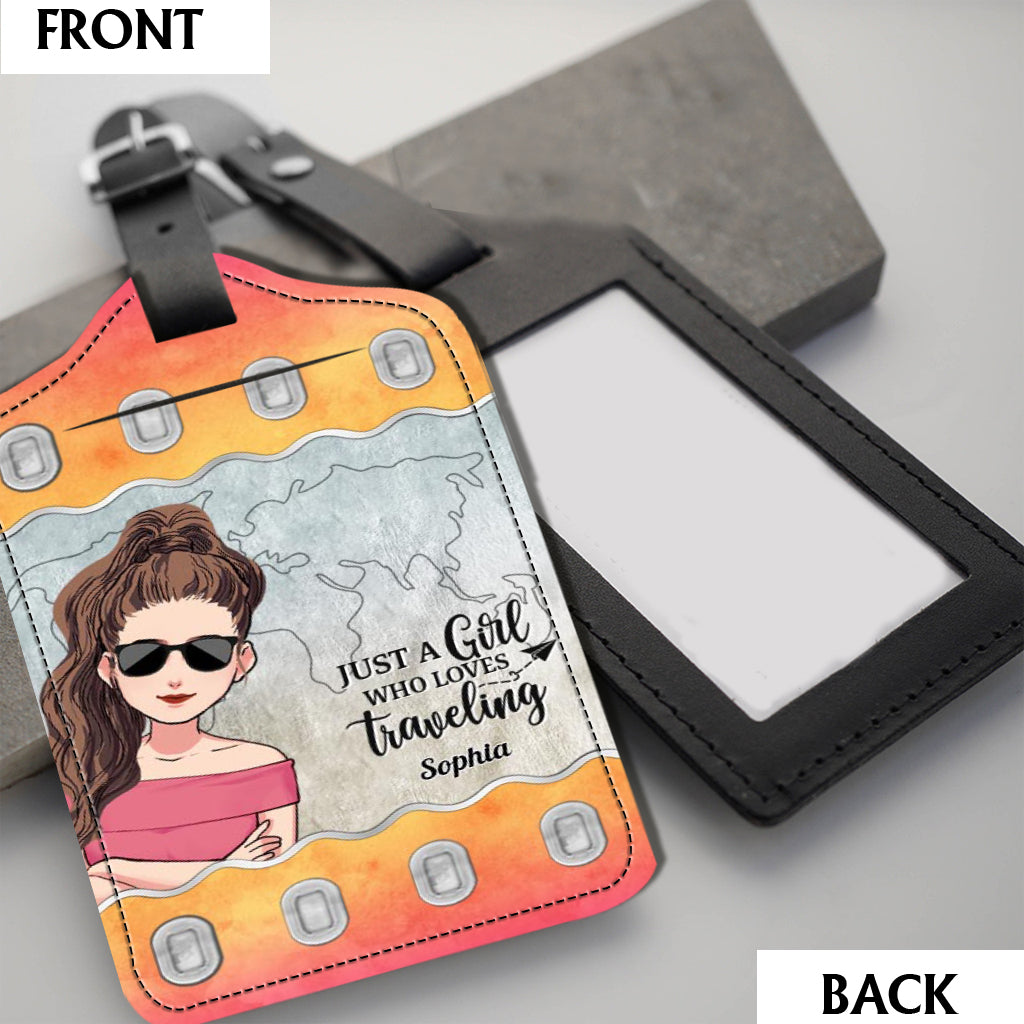 It's Time For New Adventure - Travelling gift for mom, daughter, granddaughter, wife, girlfriend, friend - Personalized Leather Luggage Tag