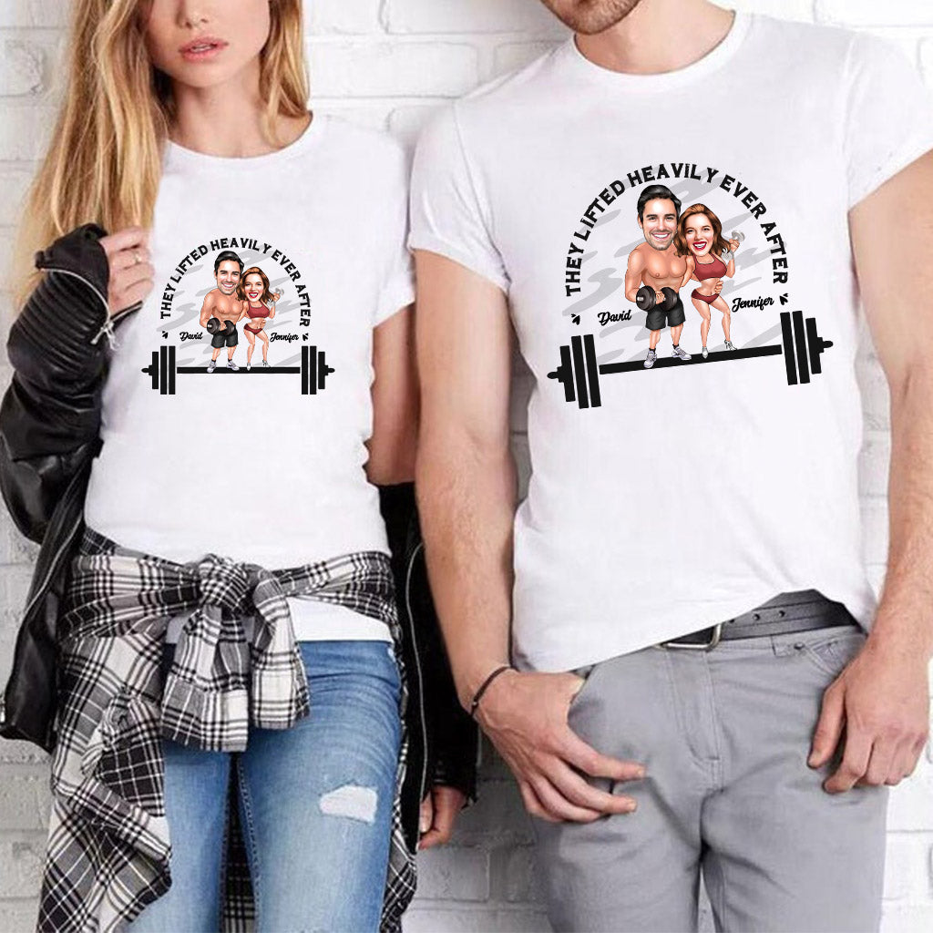 They Lifted Heavily Ever After - Personalized Fitness T-shirt And Hoodie