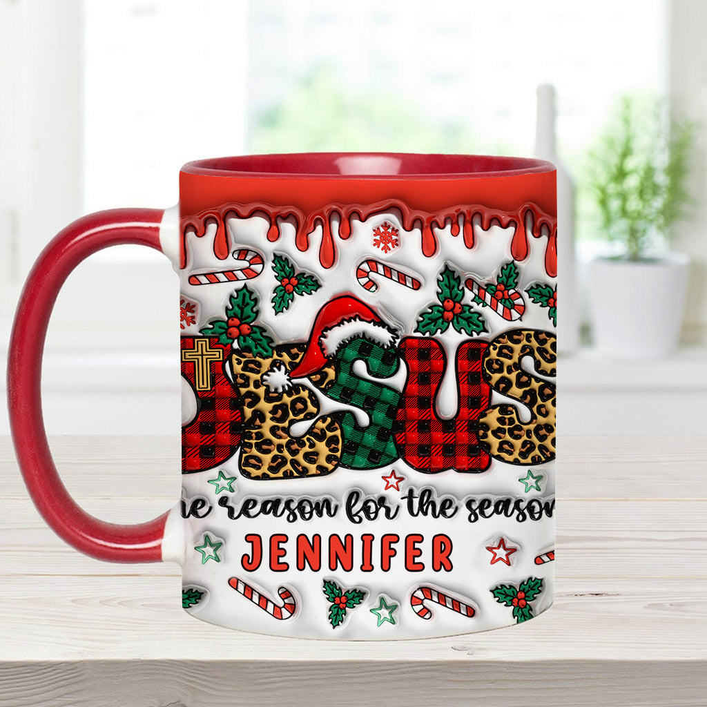 The Reason For The Season - Personalized Christian Accent Mug