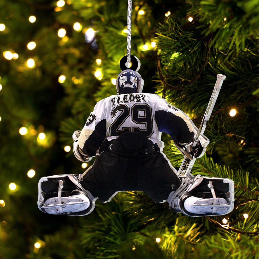 Photo Ornament - Hockey gift for son - Personalized Ornament