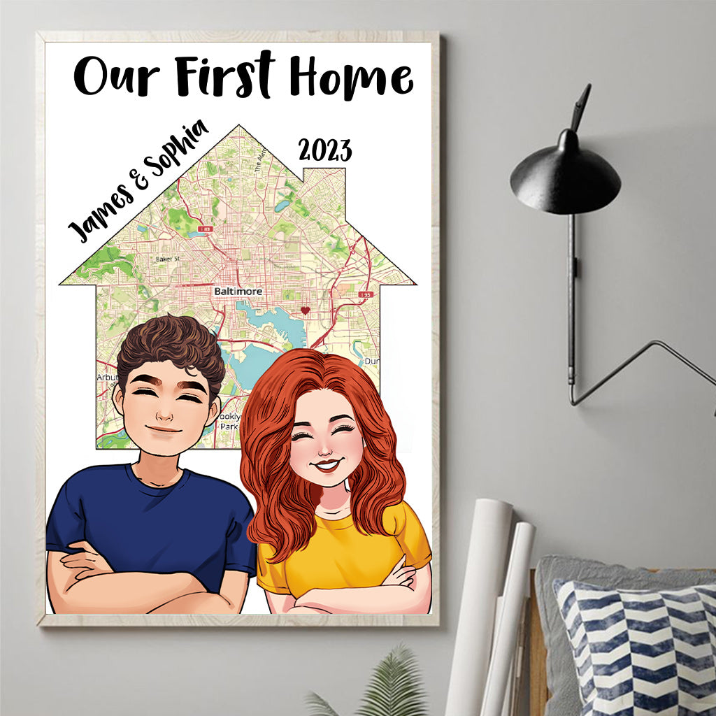 Where Are We? - Personalized Housewarming Canvas And Poster