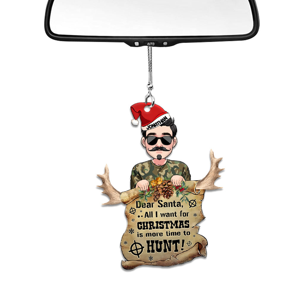 Dear Santa - Personalized Hunting Car Ornament