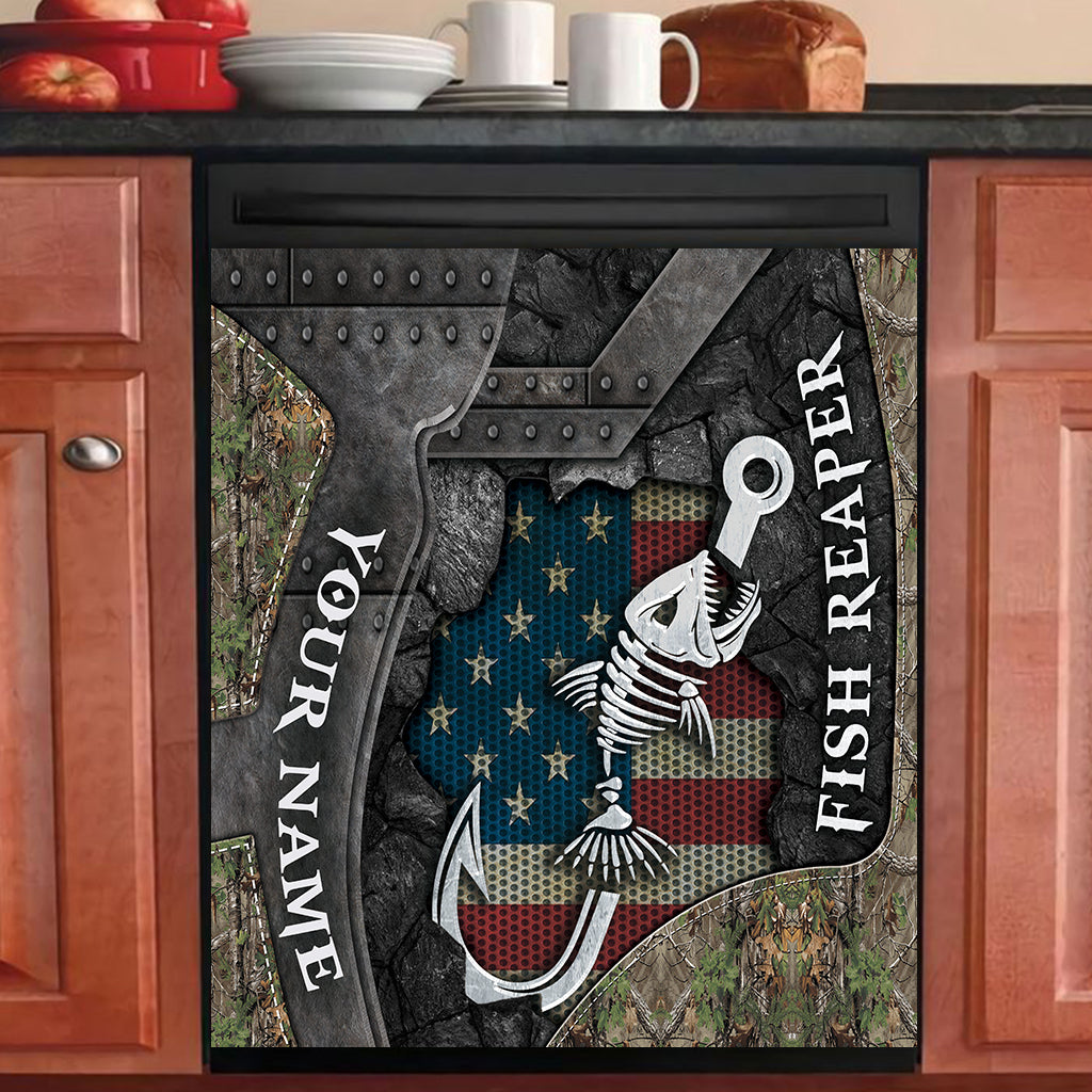 Fish Reaper - Personalized Fishing Dishwasher Cover