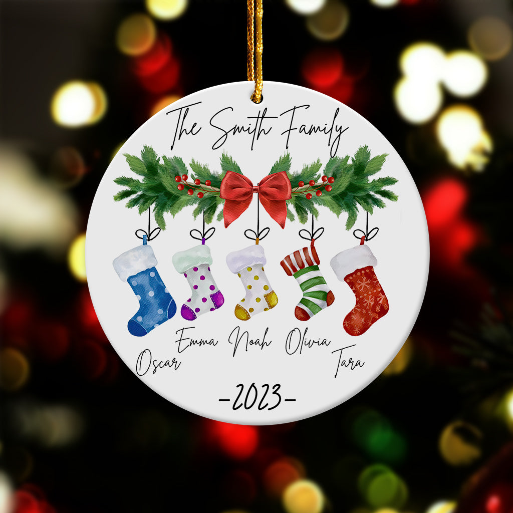 Stocking Family - Personalized Family Ornament