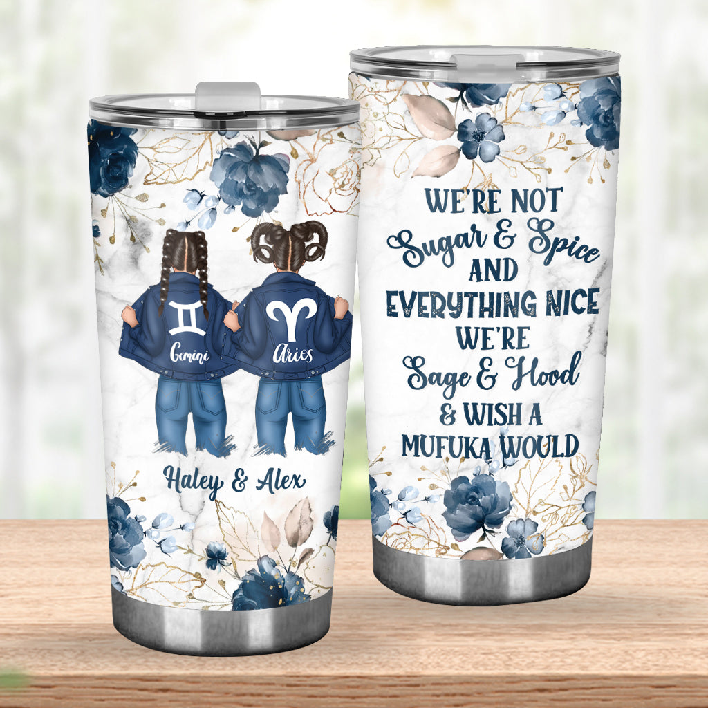 Zodiac Denim Bestie - Horoscope gift for friend - Personalized Tumbler