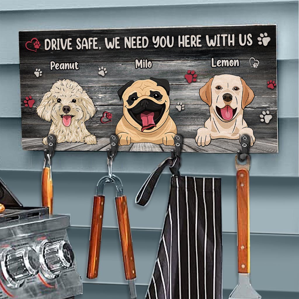 Drive Safe - Personalized Dog Key Rack