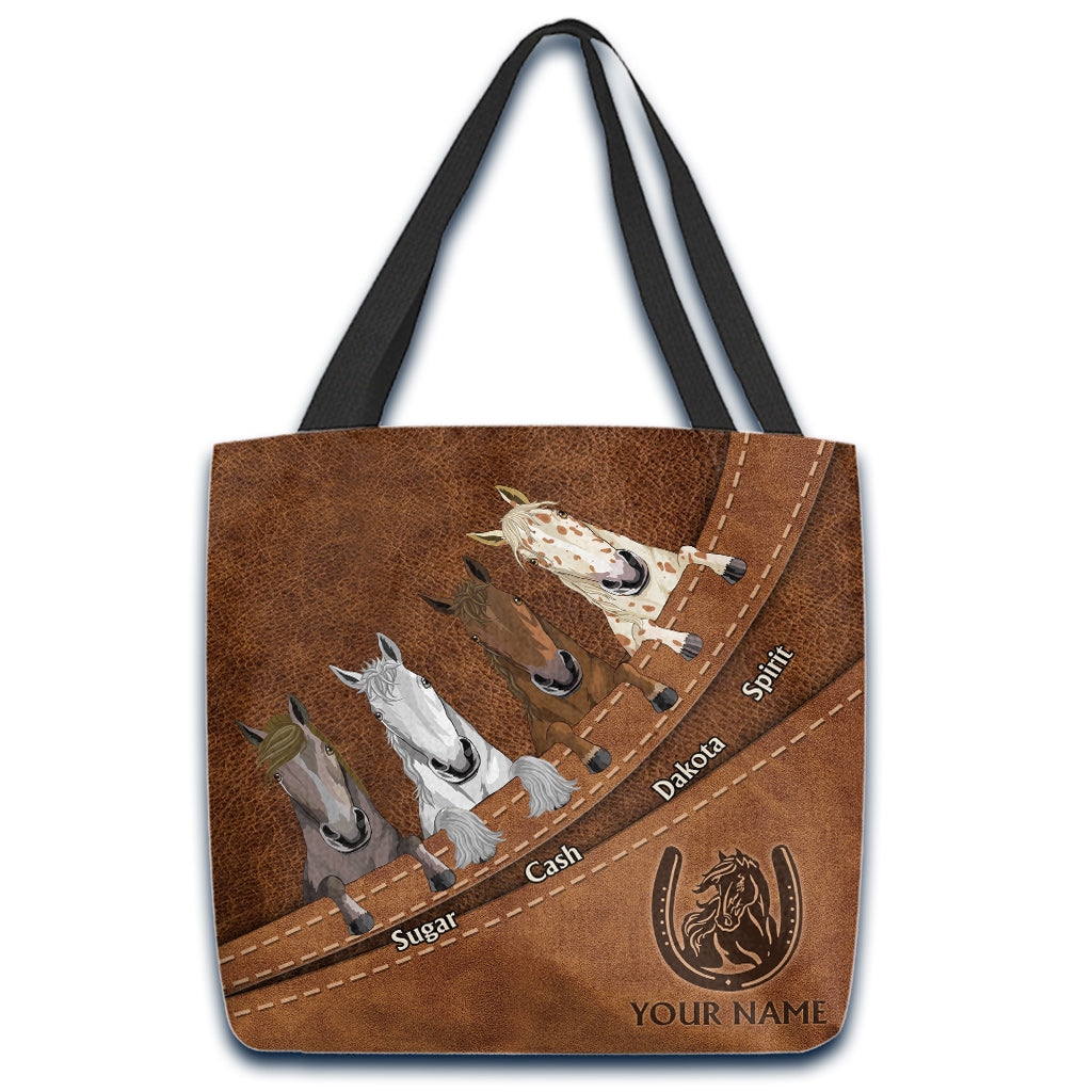 Love Horse - Personalized Horse Tote Bag