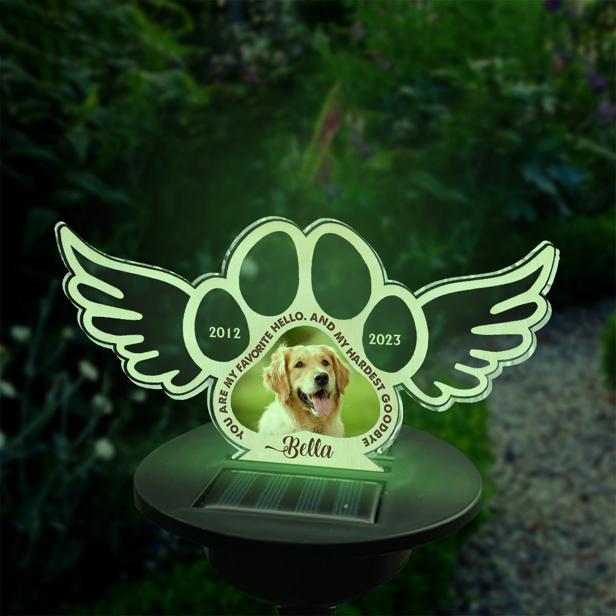 Best Friends Are Never Forgotten - Personalized Dog Garden Solar Light