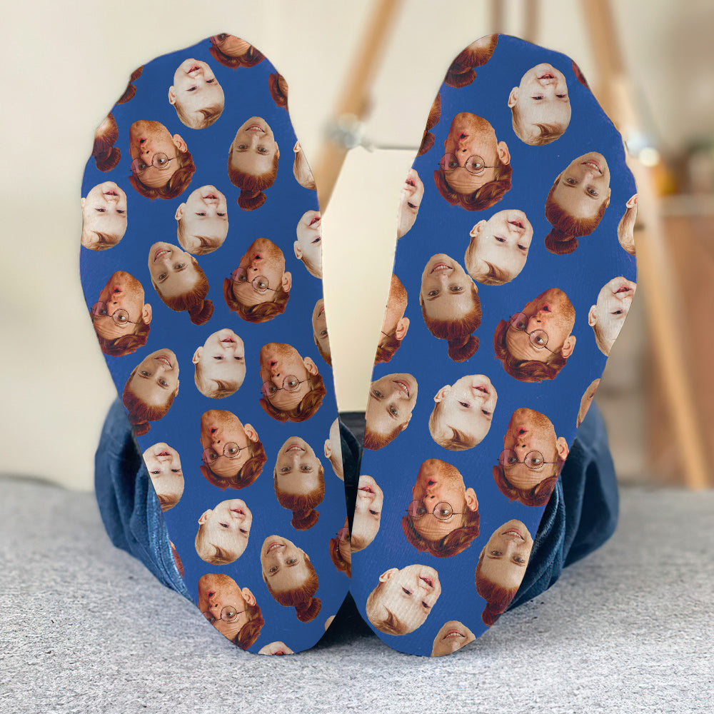 Put Any Faces On Socks - gift for anyone, dog lover, cat lover - Personalized Socks