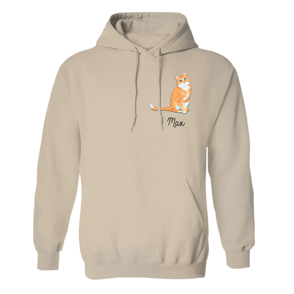 Custom 2D Photo - Personalized Cat Embroidered Hoodie