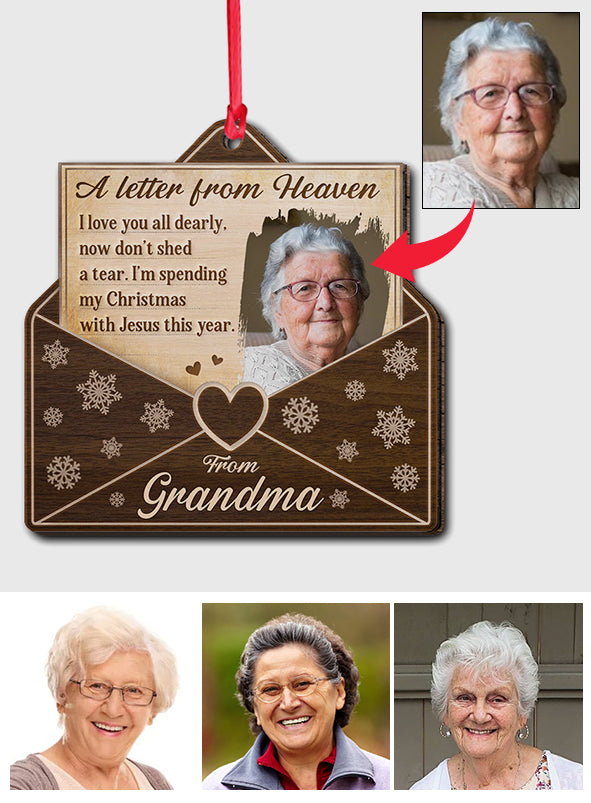A Letter From Heaven - Personalized Memorial Ornament
