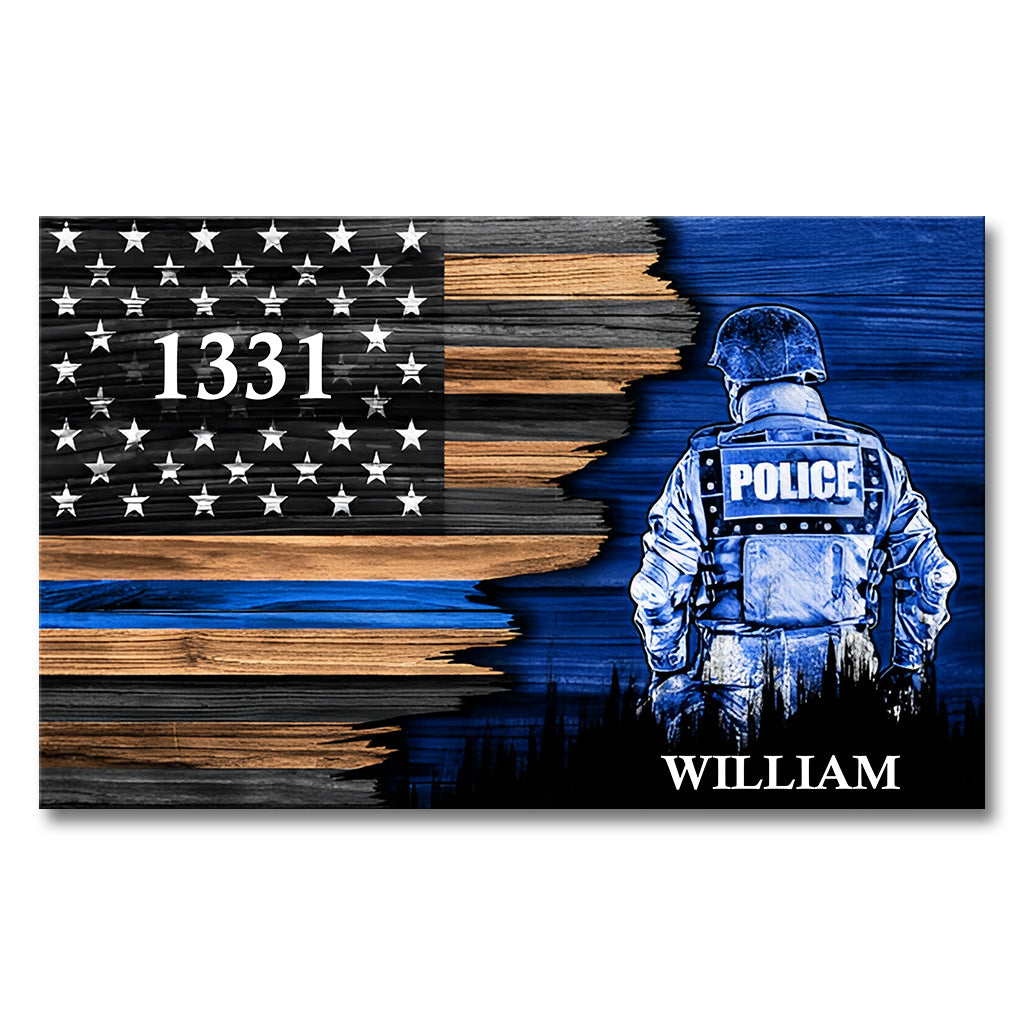 My Hero - Personalized Police Officer Canvas And Poster