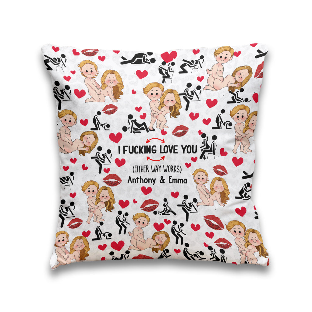 I Love You - Personalized Couple Throw Pillow