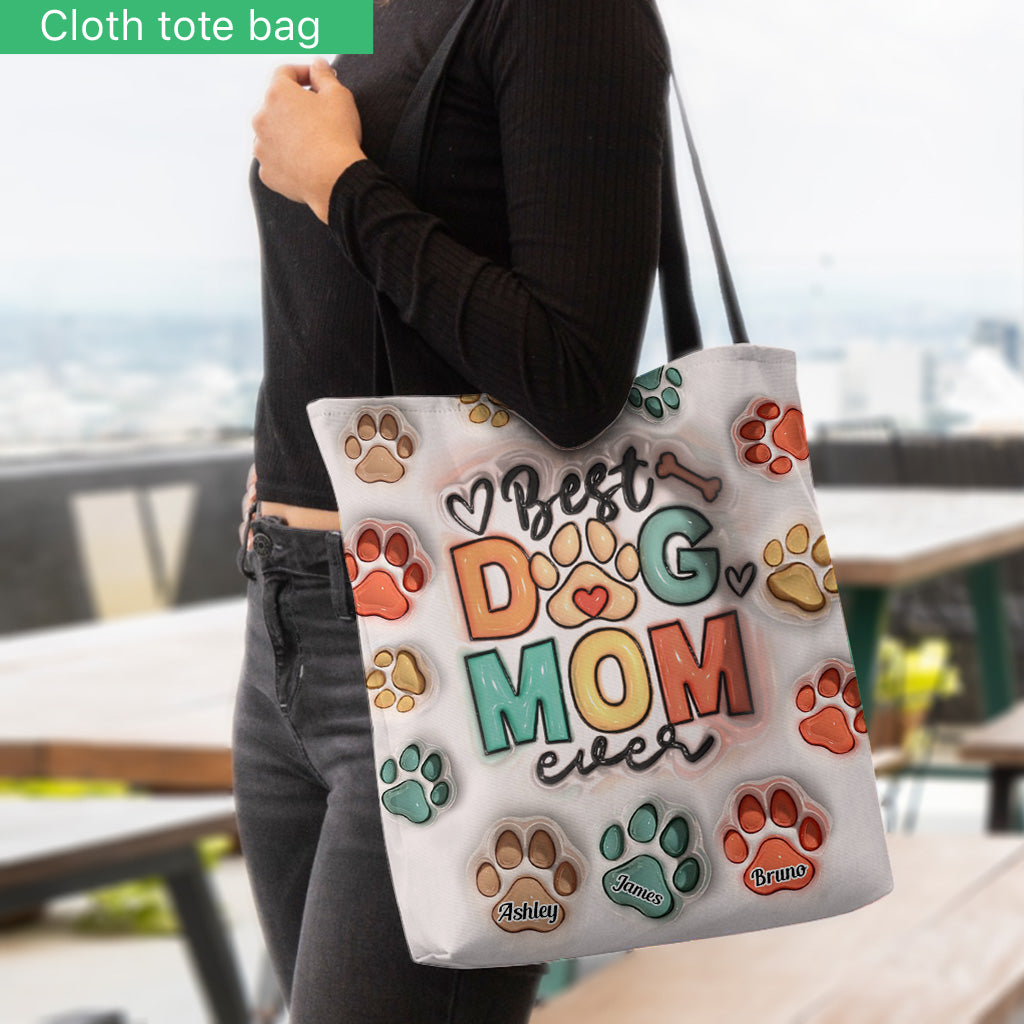 Best Dog Mom Ever - Gift for dog lovers, cat lover - Personalized Tote Bag