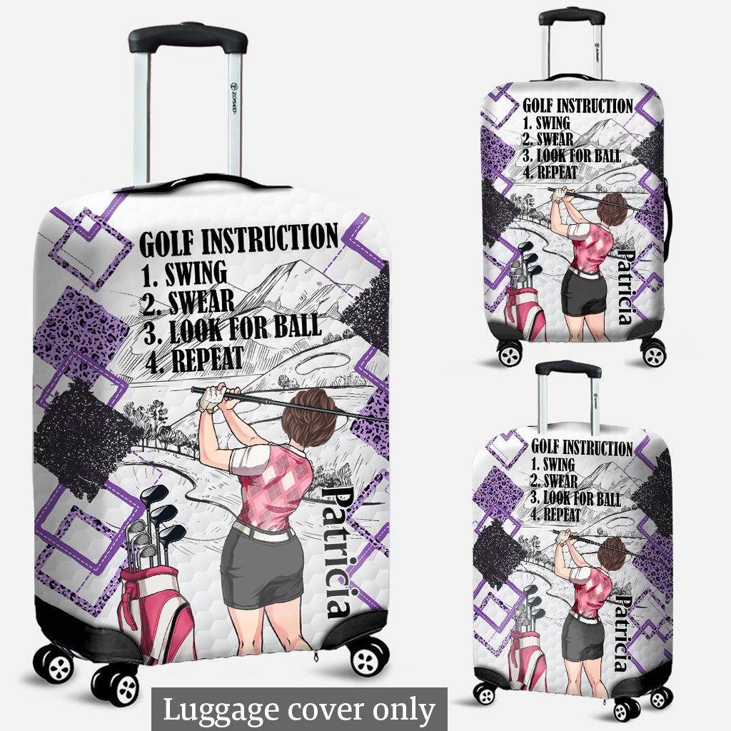 Just A Girl - Golf gift for her, wife, mom, grandma, girlfriend - Personalized Luggage Cover