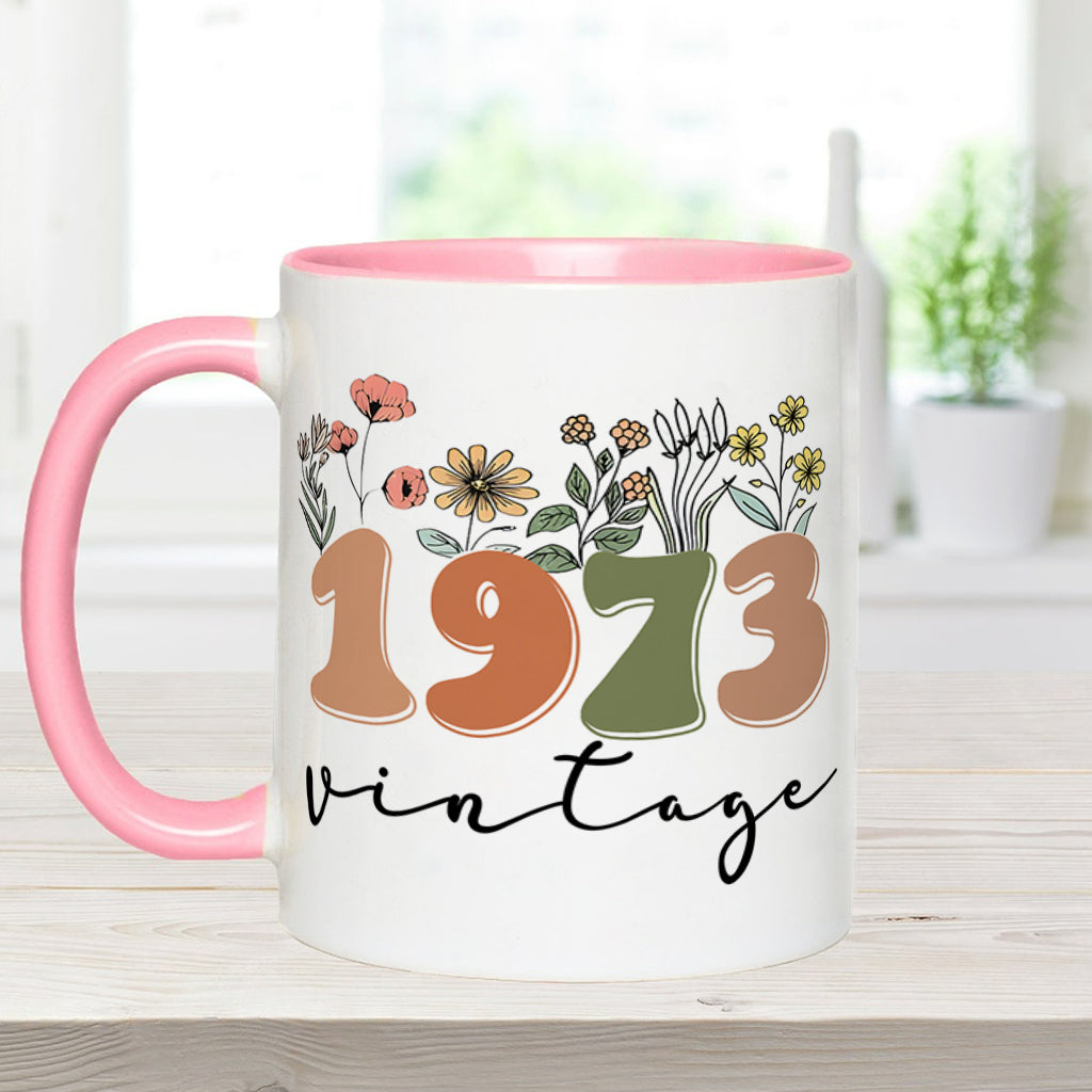 Vintage Version - Personalized Birthday Accent Mug