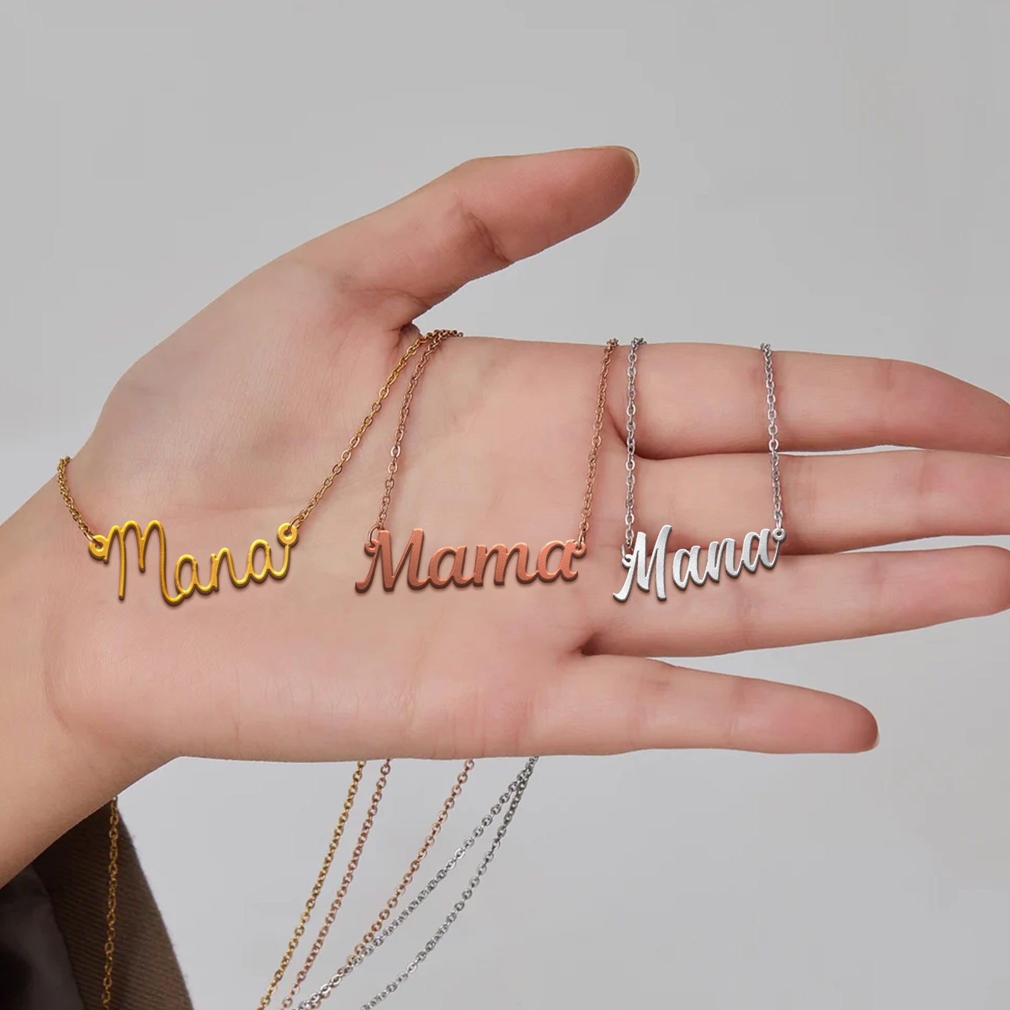 Mama Necklace - Personalized Step Mom Name Necklace
