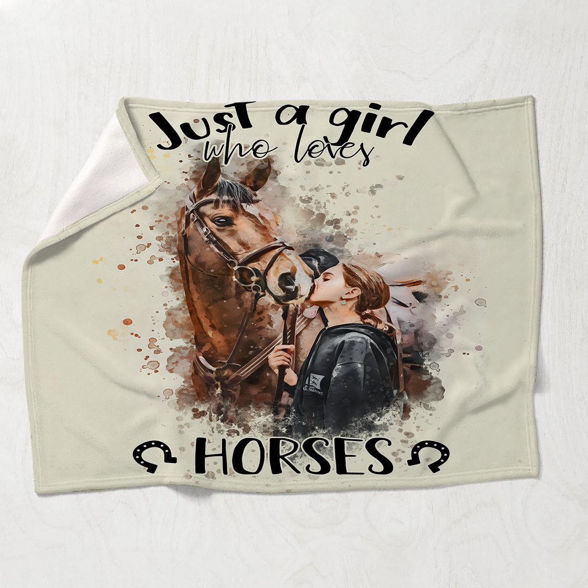 Just A Girl Who Loves Horses - Personalized Horse Blanket