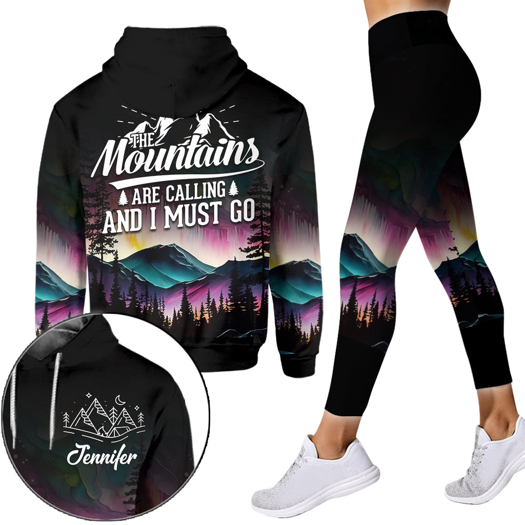 The Mountain Is Calling Personalized Hiking Hoodie and Leggings