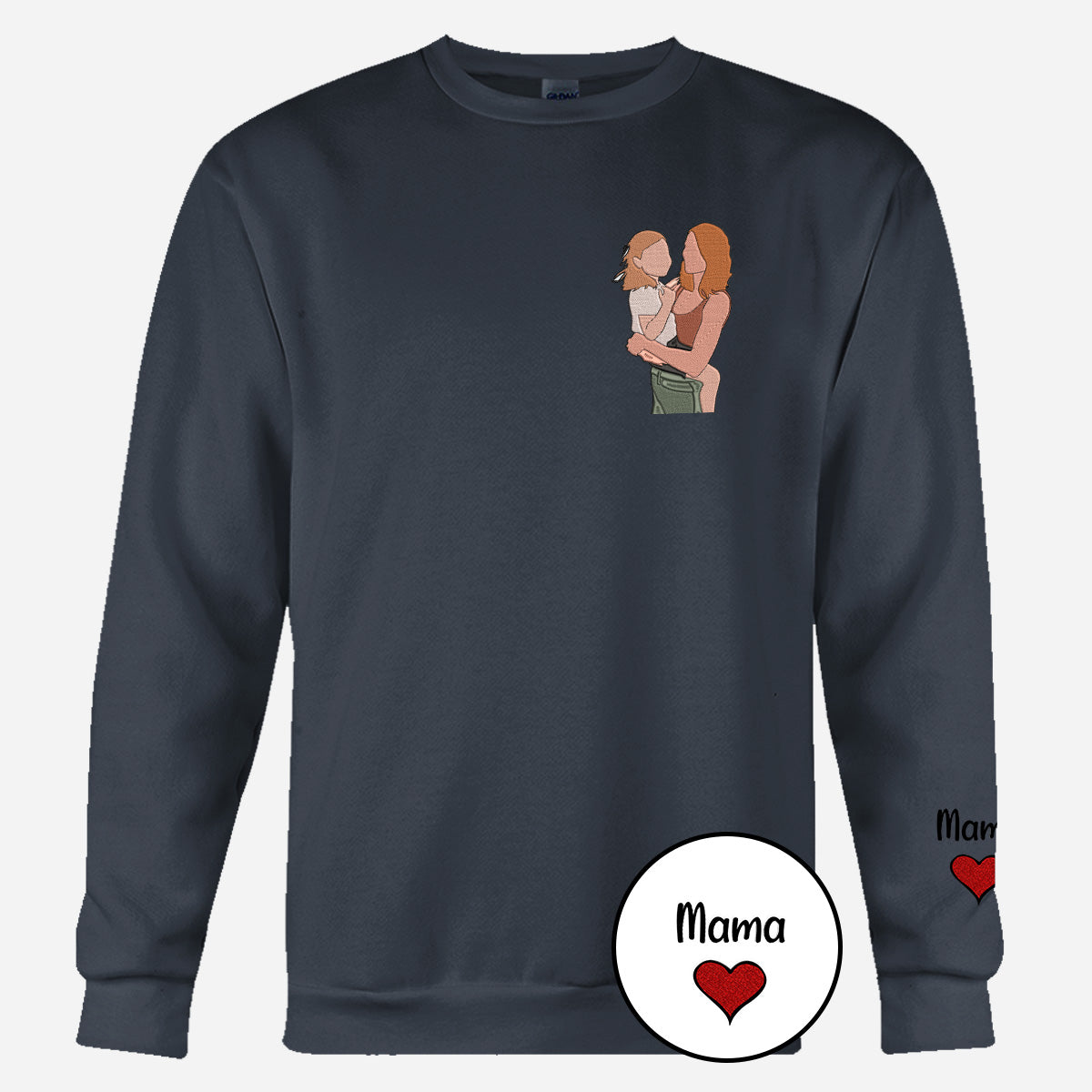 Custom 2D Photo - Personalized Mother Embroidered Sweater