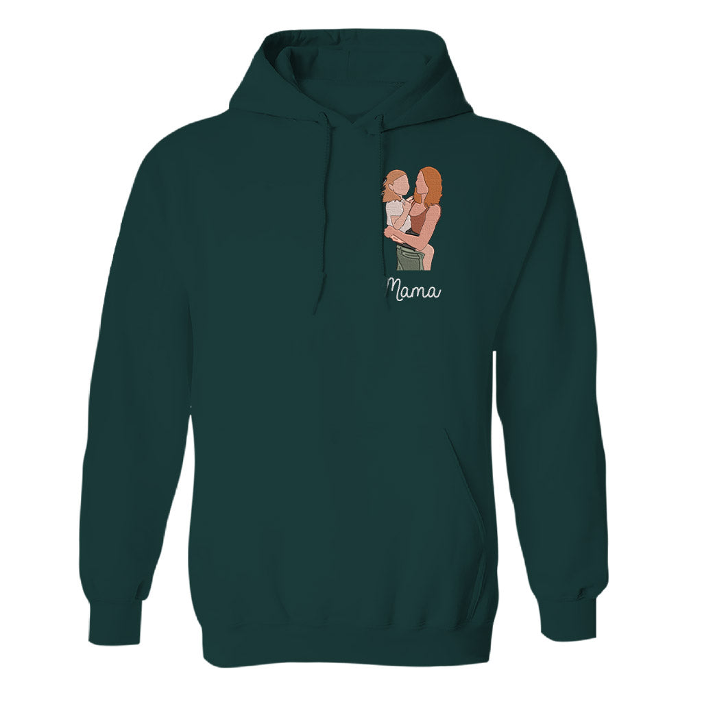 Custom 2D Photo - Personalized Mother Embroidered Hoodie