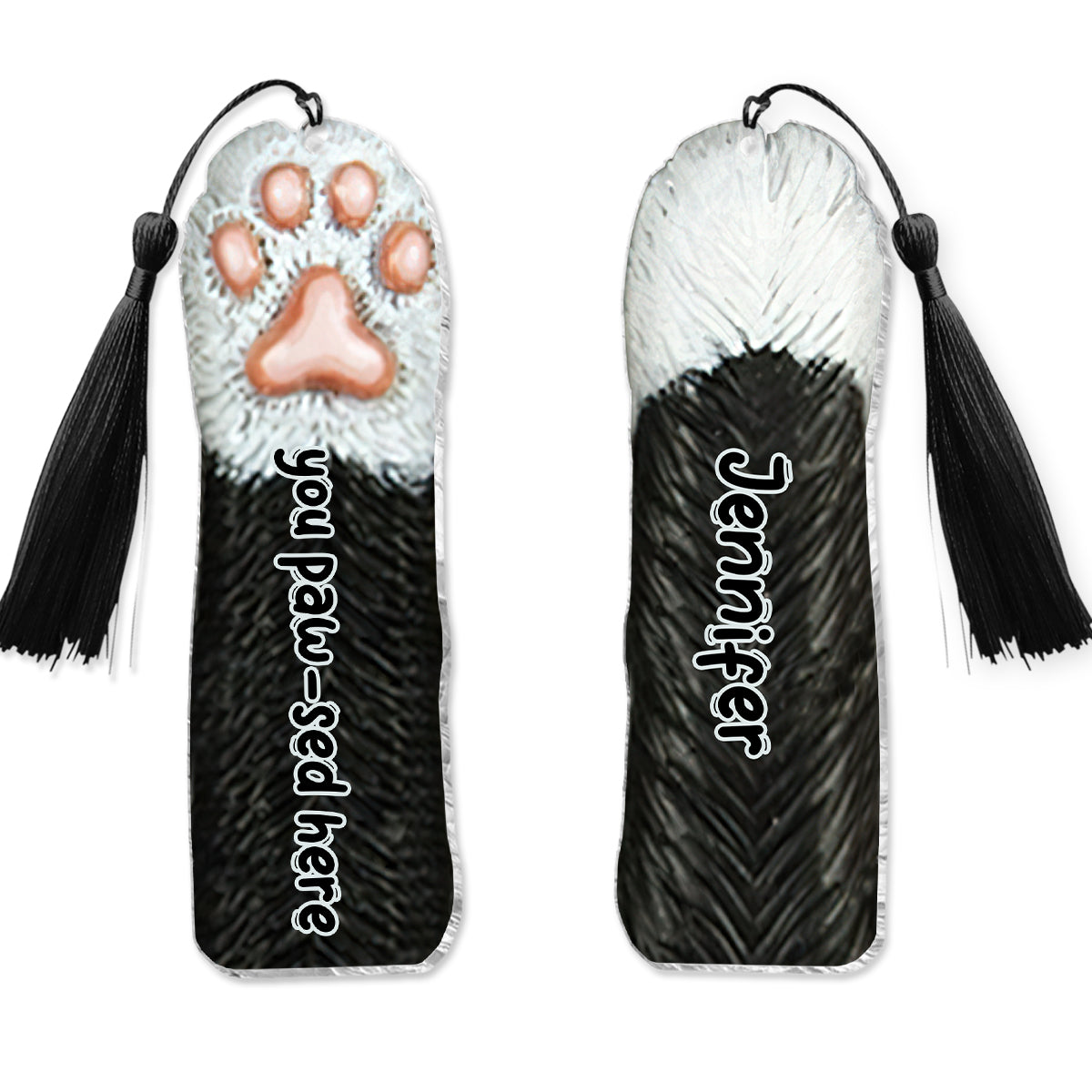 You Paw-sed Here - Personalized Book Bookmark (Printed On Both Sides)