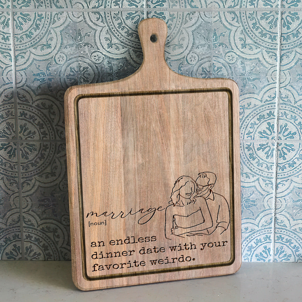 Marriage's Definition - Personalized Husband And Wife Cutting Board