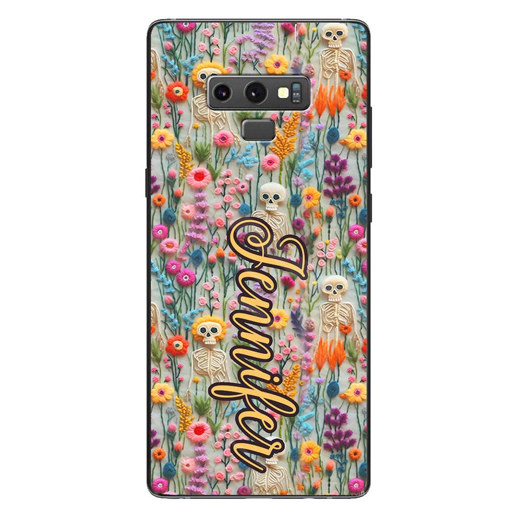 Floral Skeleton - Personalized Skull Phone Case