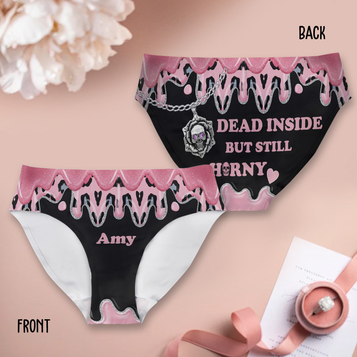 Dead Inside But Still - Personalized Skull Women's Briefs