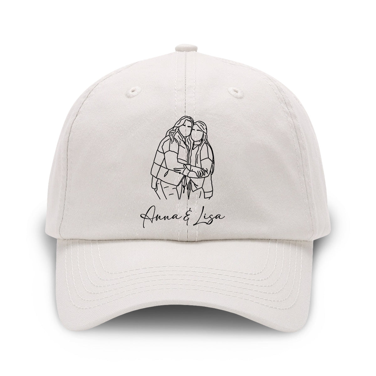 Custom Photo - Personalized Sibling Embroidered Classic Cap