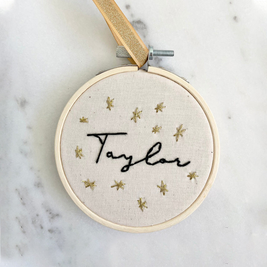 Personalized Cross Stitch Family Ornament