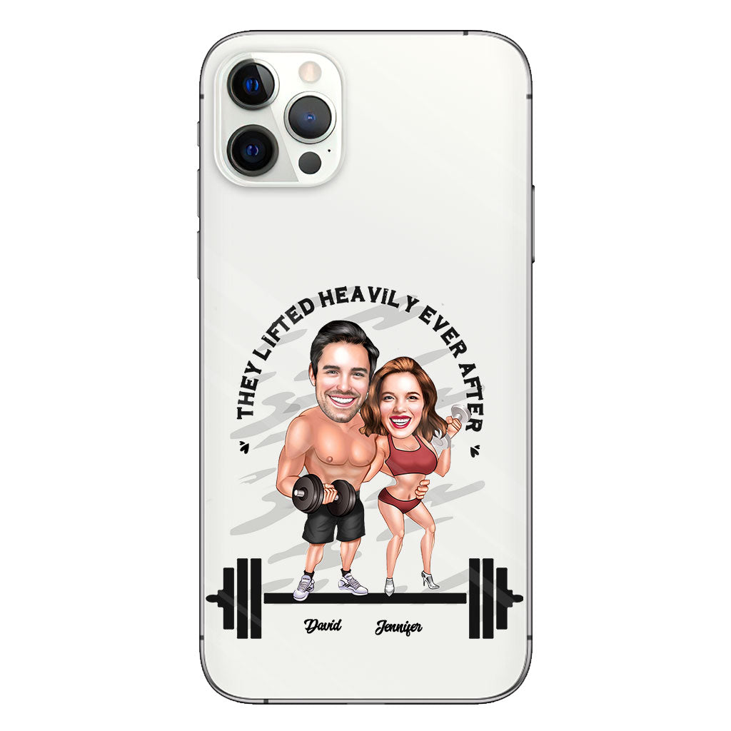 They Lifted Heavily Ever After - Personalized Fitness Clear Phone Case