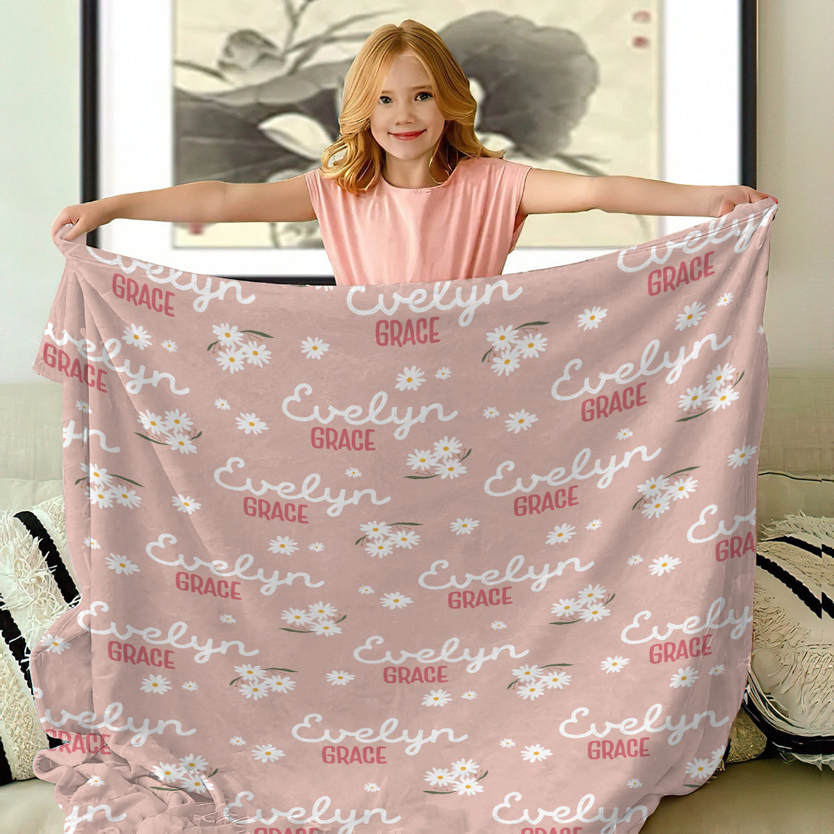 Daisy Custom Name - Personalized granddaughter Blanket