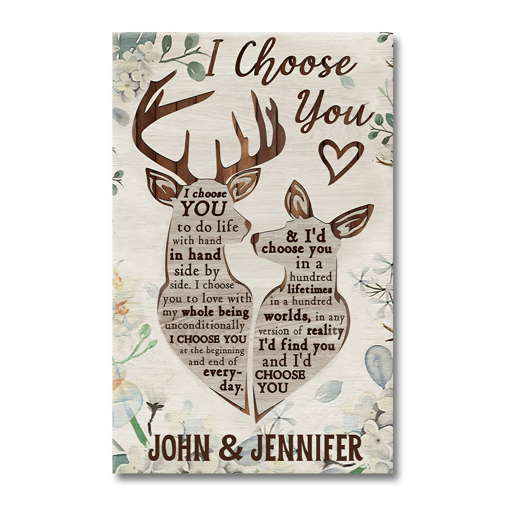 I Choose You - Personalized Hunting Canvas And Poster